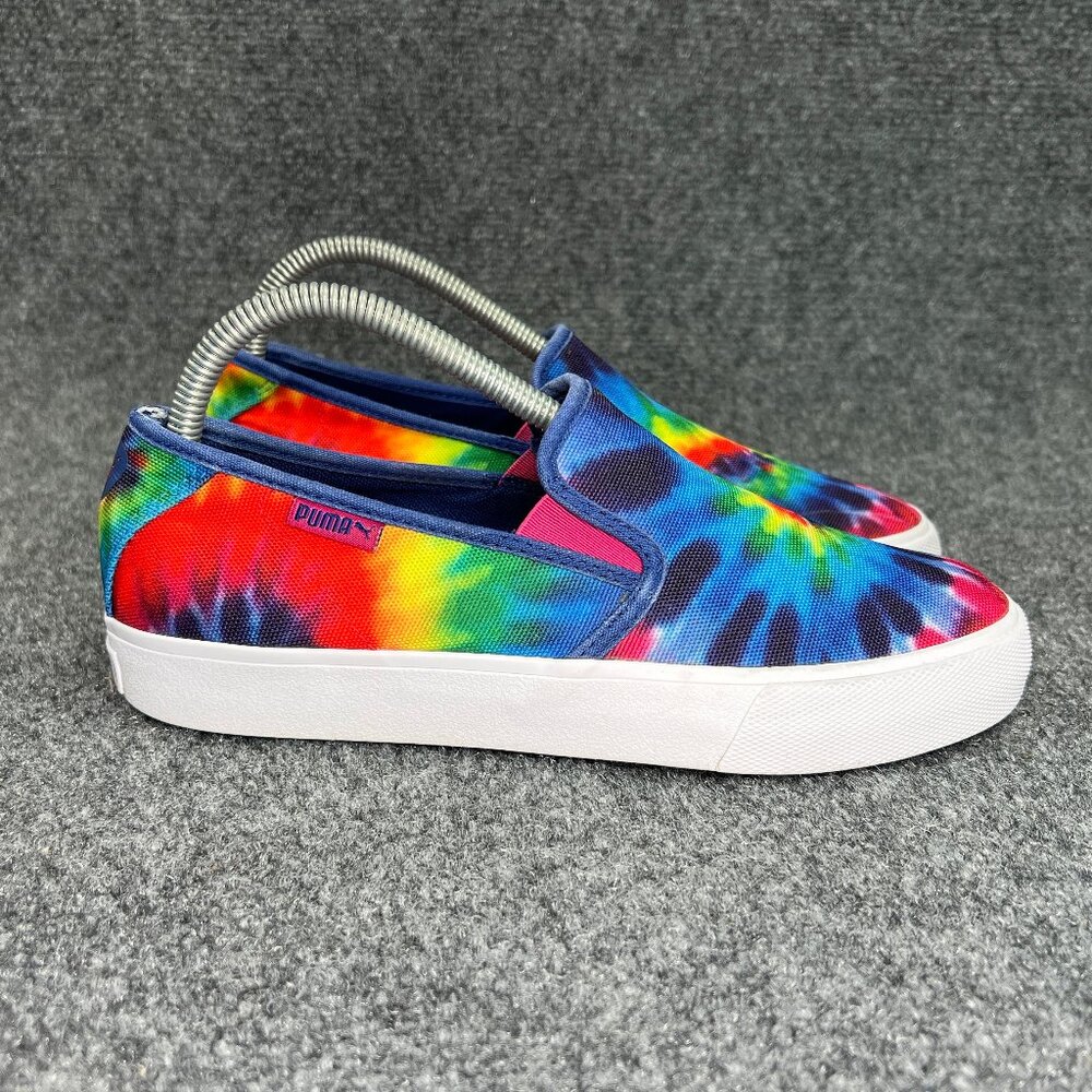 Puma Tie Dye Sneakers Women's Size 7.5 Colorful Slip On Comfort Athletic Shoes